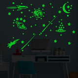 Max 2pcs Luminous Wall Stickers Glow in Dark for Home Kids Room Decoration Green