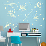 Max 2pcs Luminous Wall Stickers Glow in Dark for Home Kids Room Decoration Green