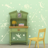 Max 2pcs Luminous Wall Stickers Glow in Dark for Home Kids Room Decoration Green