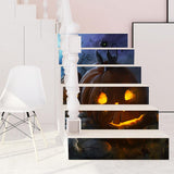 Max 6pcs/set 3D Stair Decals Stickers Stair  Decals Staircase Sticker Style-12