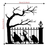 Black Halloween Door Wall Sticker Bedroom Wall Art Stickers