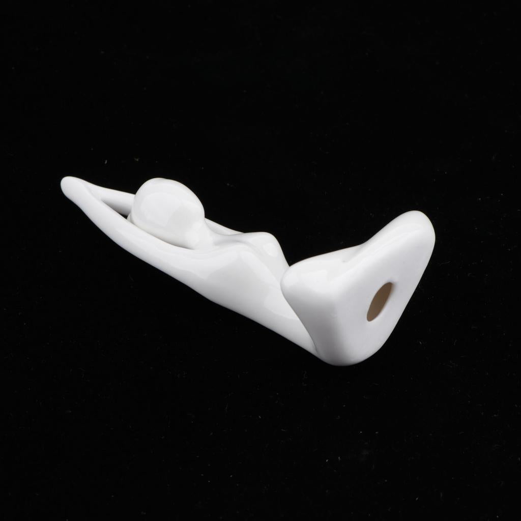 Ceramic Yoga Figure Ornament Statue Sculpture Zen Garden Desk Decor Style-01
