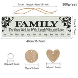 Maxbell  Wood Family Birthday Reminder Board DIY Calendar Grey 50 Round 50 Heart