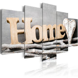Max 5 Panels HD Modern Abstract Painting Love Heart Home