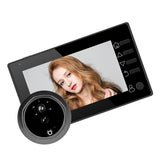 Max 4.3" HD Screen Door Viewers Night Vision Doorbell Smart Peephole Q10 Black