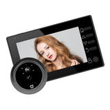 Max 4.3" HD Screen Door Viewers Night Vision Doorbell Smart Peephole Q10 Black