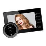 Max 4.3" HD Screen Door Viewers Night Vision Doorbell Smart Peephole Q10 Black