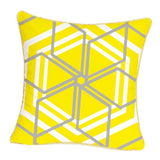 Max Gold Trimmed Square Geometric Falnnel Pillowcase 18"x18"  Parallelogram