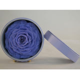 Max Finished Preserved Flower Round Hollow-out Leather Gift Box Violet