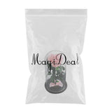 Max Heart-shaped Rose Preserved Flowers Glass Cover with Gift Box Pink