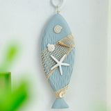 Wooden Shell Fish Pendant Decor Wall Hanging Ornament Style01