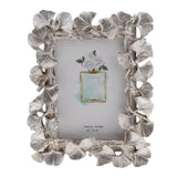 Max 4"/6"Vintage Silver Resin Gingko Leaf Picture/Photo Frame 16x16x1.5cm_4 inch