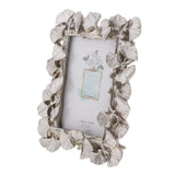 Max 4"/6"Vintage Silver Resin Gingko Leaf Picture/Photo Frame 16x16x1.5cm_4 inch