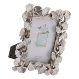 Max 4"/6"Vintage Silver Resin Gingko Leaf Picture/Photo Frame 16x16x1.5cm_4 inch