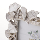 Max 4"/6"Vintage Silver Resin Gingko Leaf Picture/Photo Frame 16x16x1.5cm_4 inch