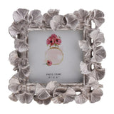 4/6"Vintage Silver Resin Gingko Leaf Picture/Photo Frame 21x16x1.5cm_6 inch"