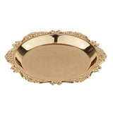 Max 4"/6"Gold Round Metal Fruit Dish Pastry Plate Tea Dessert Serving Tray 10cm