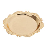 Max 4"/6"Gold Round Metal Fruit Dish Pastry Plate Tea Dessert Serving Tray 10cm