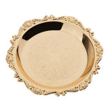 Max 4"/6"Gold Round Metal Fruit Dish Pastry Plate Tea Dessert Serving Tray 10cm