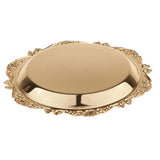 Max 4"/6"Gold Round Metal Fruit Dish Pastry Plate Tea Dessert Serving Tray 10cm