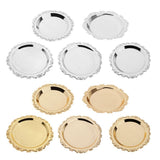 Max 4"/6"Gold Round Metal Fruit Dish Pastry Plate Tea Dessert Serving Tray 10cm
