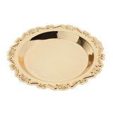 Max 4"/6"Gold Round Metal Fruit Dish Pastry Plate Tea Dessert Serving Tray 15cm