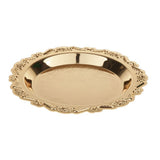 Max 4"/6"Gold Round Metal Fruit Dish Pastry Plate Tea Dessert Serving Tray 15cm