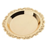 Max 4"/6"Gold Round Metal Fruit Dish Pastry Plate Tea Dessert Serving Tray 15cm