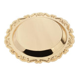 Max 4"/6"Gold Round Metal Fruit Dish Pastry Plate Tea Dessert Serving Tray 15cm