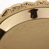 Max 4"/6"Gold Round Metal Fruit Dish Pastry Plate Tea Dessert Serving Tray 15cm