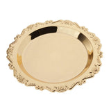 Max Dessert Serving Plate Golden Dish Fruit Display Birthday Party Supplies 20cm