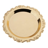 Max Dessert Serving Plate Golden Dish Fruit Display Birthday Party Supplies 20cm