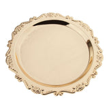 Max Dessert Serving Plate Golden Dish Fruit Display Birthday Party Supplies 25cm