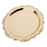 Max Dessert Serving Plate Golden Dish Fruit Display Birthday Party Supplies 25cm