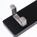 Max Antique  Wall Mounted Bamboo Hook Robe Clothing Towel Hanger Black 3 Hooks