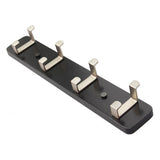 Max Antique  Wall Mounted Bamboo Hook Robe Clothing Towel Hanger Black 4 Hooks