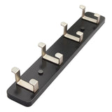 Max Antique  Wall Mounted Bamboo Hook Robe Clothing Towel Hanger Black 4 Hooks