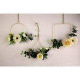 Max Creative Metal Hanging Flower Wreath Iron Flower Hanging Ring. Round