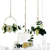 Max Creative Metal Hanging Flower Wreath Iron Flower Hanging Ring. Triangle