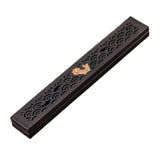 Traditional Wooden Incense Holder Burning Joss Insence Box Carp