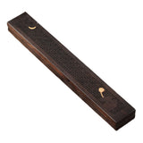 Max Traditional Wooden Incense Holder Burning Joss Insence Box Crescent Moon