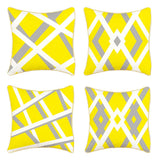 Max Gold Trim Square Geometry Velvet Pillowcase Cushion Cover Slipcover18x18"  1