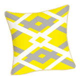 Max Gold Trim Square Geometry Velvet Pillowcase Cushion Cover Slipcover18x18"  3