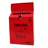 Maxbell  Creative Iron Mail/Letter/Post/Newspaper Holder Box Bright Red_Big Letters
