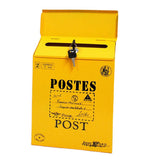 Max Creative Iron Mail/Letter/Post/Newspaper Holder Box Yellow_ Big Letters