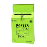 Maxbell  Creative Iron Mail/Letter/Post/Newspaper Holder Box Green_Big Letters