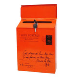 Max Creative Iron Mail/Letter/Post/Newspaper Holder Box Orange Red_Small Letters