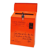 Max Creative Iron Mail/Letter/Post/Newspaper Holder Box Orange Red_Small Letters