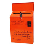Max Creative Iron Mail/Letter/Post/Newspaper Holder Box Orange Red_Small Letters