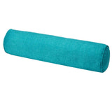 Solid Color Cotton Linen Cylindrical Lumbar Support Pillow Blue